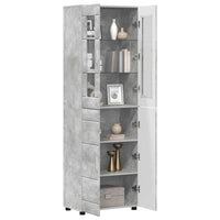 Credenza Grigio cemento 60 x 35 x 182 cm Legno multistrato 3397917