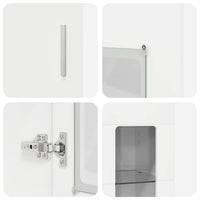 Credenza Bianco Lucido 60 x 35 x 182 cm Legno multistrato 3397918