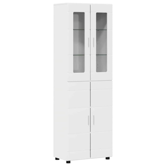 Credenza Bianco Lucido 60 x 35 x 182 cm Legno multistrato 3397918