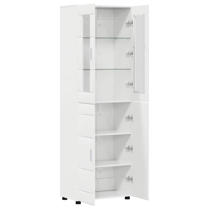 Credenza Bianco Lucido 60 x 35 x 182 cm Legno multistrato 3397918