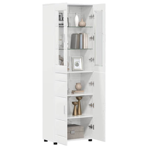 Credenza Bianco Lucido 60 x 35 x 182 cm Legno multistrato 3397918