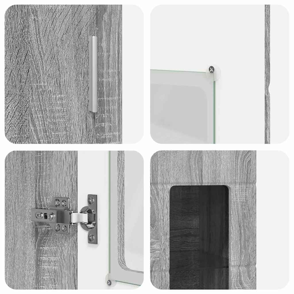 Credenza Grigio Sonoma 60 x 35 x 182 cm Legno multistrato 3397920