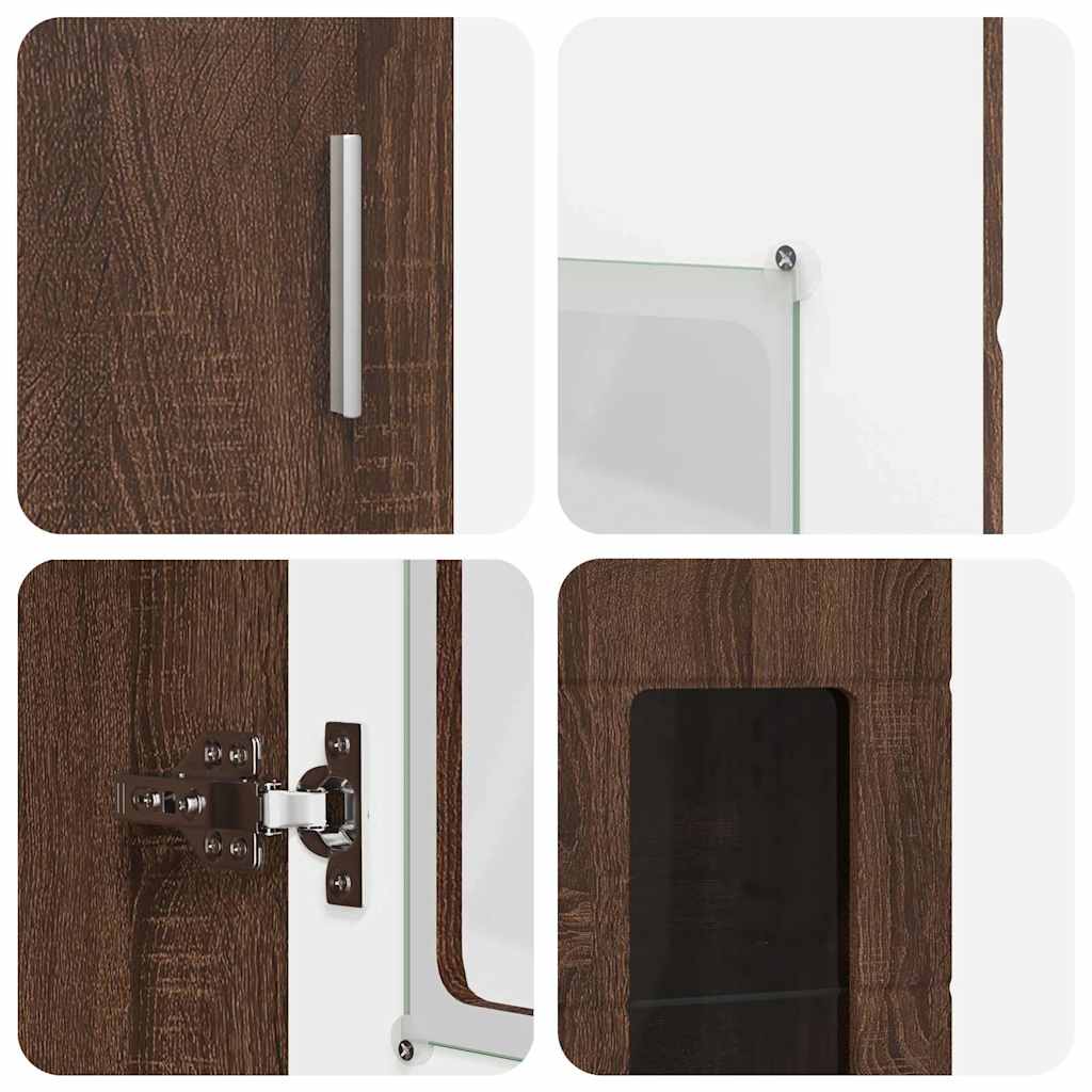 Credenza Rovere Marrone 60 x 35 x 182 cm Legno multistrato 3397921