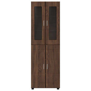 Credenza Rovere Marrone 60 x 35 x 182 cm Legno multistrato 3397921
