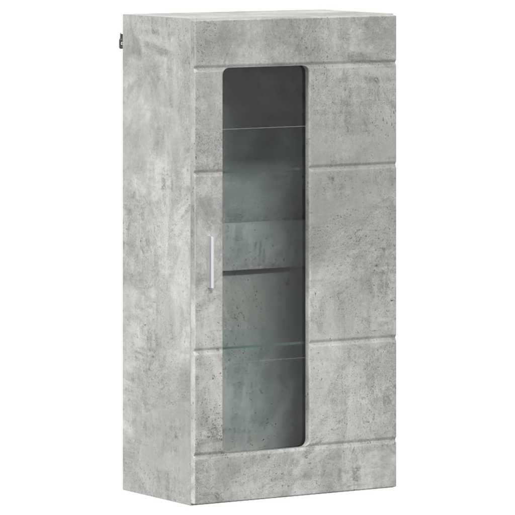Set mobile TV con porta FLORIN Grigio cemento Legno multistrato