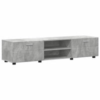 Set mobile TV con porta FLORIN Grigio cemento Legno multistrato