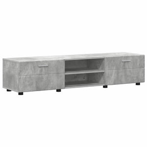 Set mobile TV con porta FLORIN Grigio cemento Legno multistrato