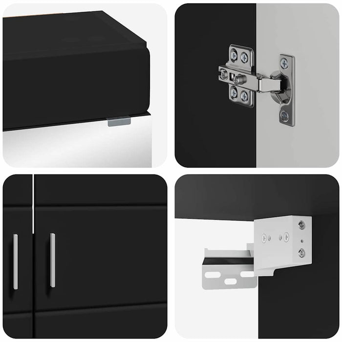 Set di mobili per il bagno TULUM Nero Legno multistrato 3398015