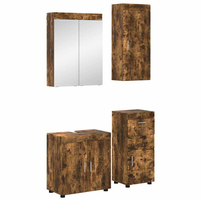 Set di mobili per il bagno TULUM Rovere fumé Legno multistrato 3398049