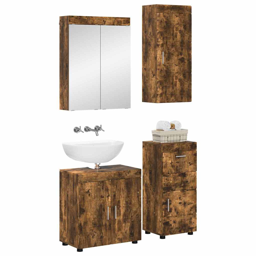 Set di mobili per il bagno TULUM Rovere fumé Legno multistrato 3398049