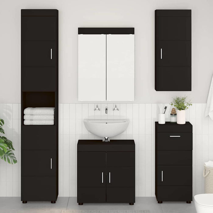 Set di mobili per il bagno TULUM Nero Legno multistrato 3398055