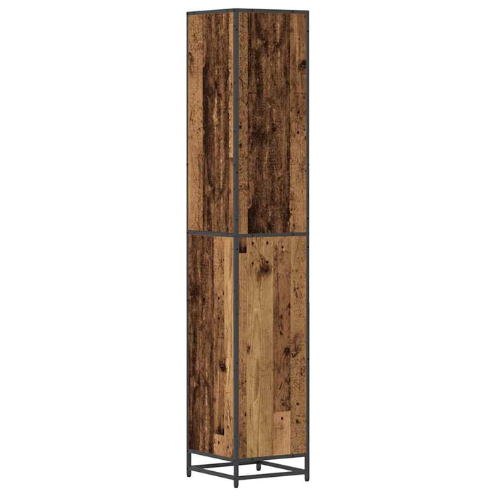 vidaXL Mobile da Bagno con porta Legno vecchio 35 x 37.5 x 188.5 cm