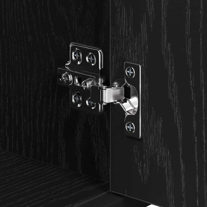 Mobile da Bagno con porta Rovere nero 35 x 37.5 x 188.5 cm 3402319