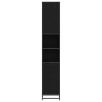 Mobile da Bagno con porta Rovere nero 35 x 37.5 x 188.5 cm 3402319