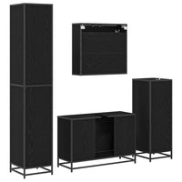 Set di mobili per il bagno 4 pcs Rovere nero 90 x 33 x 60 cm 3402325