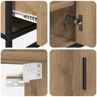 Set di mobili per il bagno con porta 3 pcs rovere artigianale 3402327