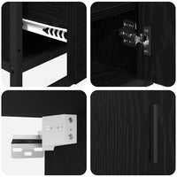 Set di mobili per il bagno 3 pcs Rovere nero 65 x 33 x 60 cm 3402328