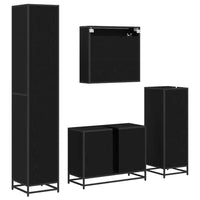 Set di mobili per il bagno 4 pcs Rovere nero 80 x 33 x 60 cm 3402353