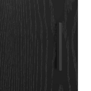 Set di mobili per il bagno 3 pcs Rovere Nero Legno multistrato 3402386