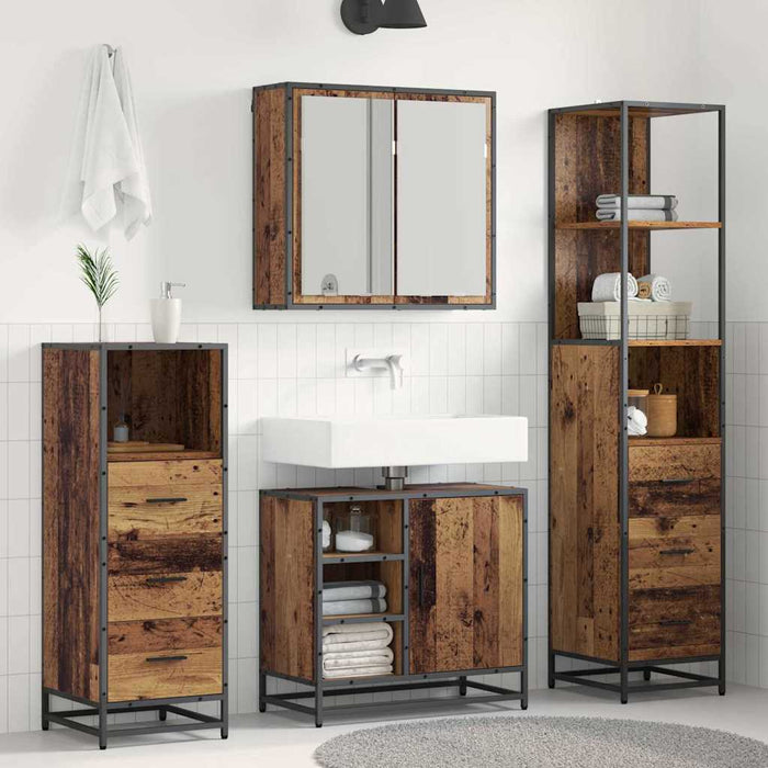Set di mobili per il bagno 3 pcs Legno vecchio 65 x 33 x 60 cm 3402405