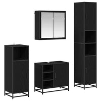 Set di mobili per il bagno 4 pcs Rovere nero 65 x 33 x 60 cm 3402476