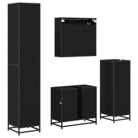 Set di mobili per il bagno 4 pcs Rovere nero 65 x 33 x 60 cm 3402476