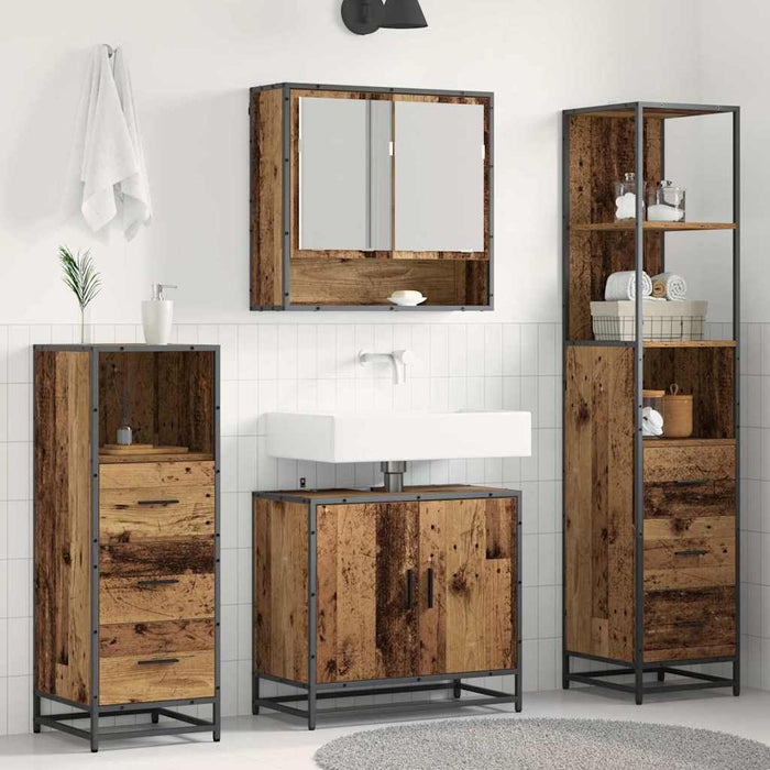 Set di mobili per il bagno 4 pcs Legno vecchio 65 x 33 x 60 cm 3402509