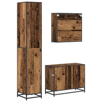 Set di mobili per il bagno 3 pcs Legno vecchio 80 x 33 x 60 cm 3402545