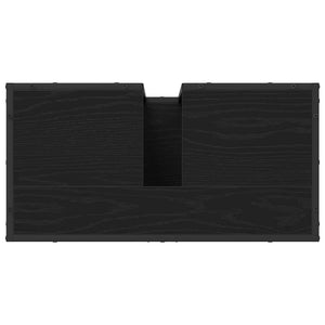 Set di mobili per il bagno 3 pcs Rovere Nero Legno multistrato 3402553