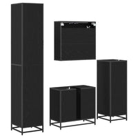 Set di mobili per il bagno 4 pcs Rovere nero 65 x 33 x 60 cm 3402559