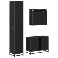 Set di mobili per il bagno 3 pcs Rovere nero 80 x 33 x 60 cm 3402562