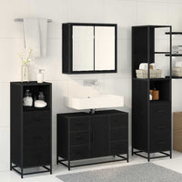 Set di mobili per il bagno 3 pcs Rovere nero 80 x 33 x 60 cm 3402565