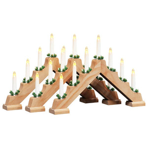 Ponte con Candele di Natale 3 pcs Marrone 39.5 x 5 x 29 cm 42019702