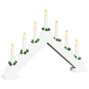 Ponte con Candele di Natale con 7 LED Bianco 39.5 x 5 x 29 cm 42019703