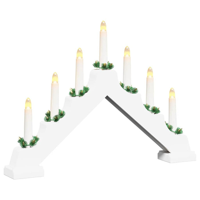 Ponte con Candele di Natale con 7 LED Bianco 39.5 x 5 x 29 cm 42019703