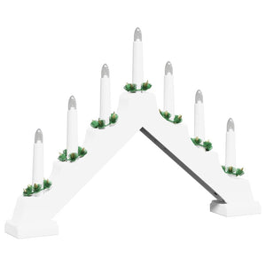 Ponte con Candele di Natale con 7 LED Bianco 39.5 x 5 x 29 cm 42019703