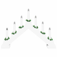 Ponte con Candele di Natale con 7 LED Bianco 39.5 x 5 x 29 cm 42019703