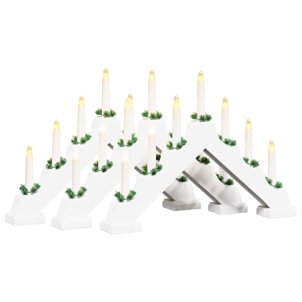 Ponte con Candele di Natale 3 pcs Bianco 39.5 x 5 x 29 cm 42019704