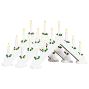 Ponte con Candele di Natale 3 pcs Bianco 39.5 x 5 x 29 cm 42019704