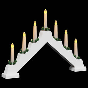 Ponte con Candele di Natale 3 pcs Bianco 39.5 x 5 x 29 cm 42019704