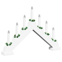Ponte con Candele di Natale 3 pcs Bianco 39.5 x 5 x 29 cm 42019704