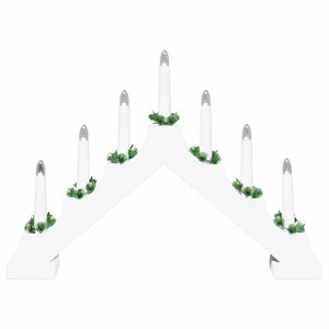 Ponte con Candele di Natale 3 pcs Bianco 39.5 x 5 x 29 cm 42019704
