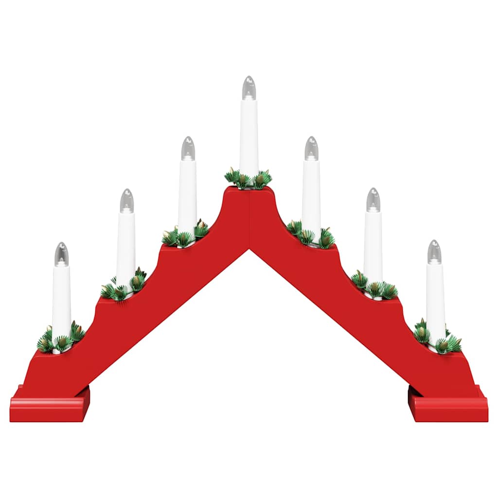 Ponte con Candele di Natale 3 pcs Rosso 39.5 x 5 x 29 cm 42019706
