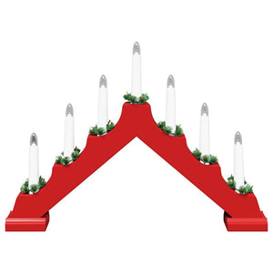 Ponte con Candele di Natale 3 pcs Rosso 39.5 x 5 x 29 cm 42019706