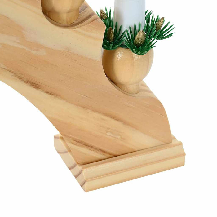 Arco di Candele di Natale con 10 Candele LED Marrone 42019707