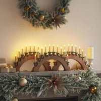 Arco di Candele di Natale con 10 Candele LED 3 pcs Marrone 42019708