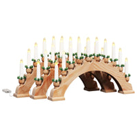 Arco di Candele di Natale con 10 Candele LED 3 pcs Marrone 42019708