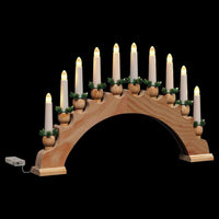 Arco di Candele di Natale con 10 Candele LED 3 pcs Marrone 42019708