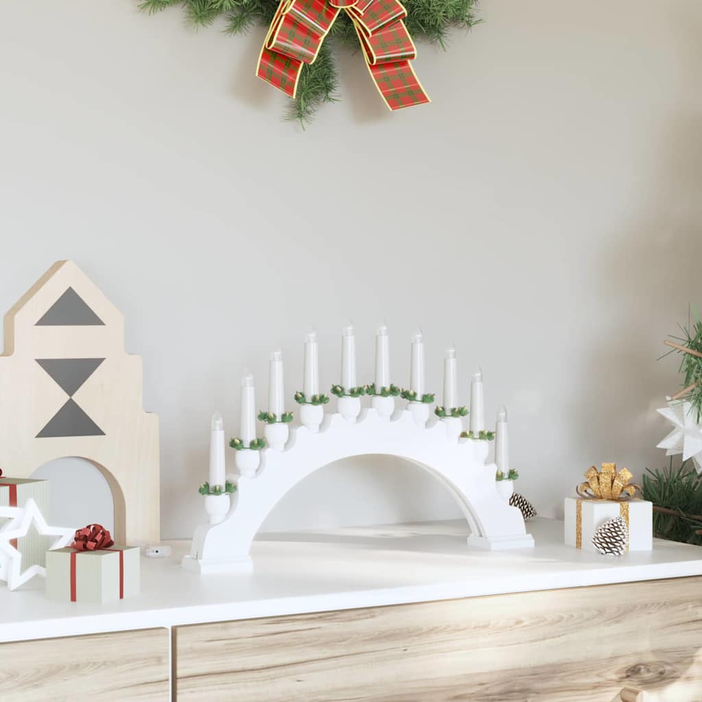 Arco di Candele di Natale con 10 Candele LED Bianco 42019709