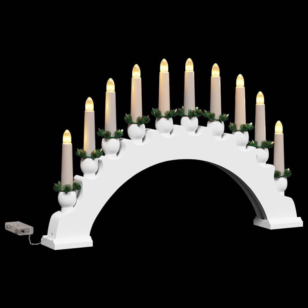 Arco di Candele di Natale con 10 Candele LED Bianco 42019709